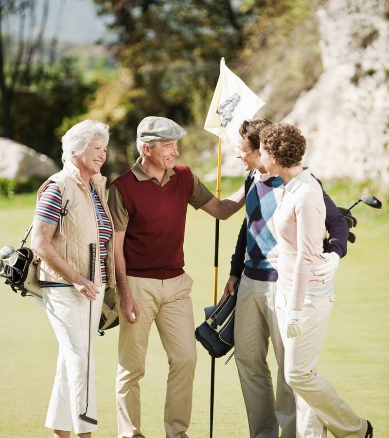 4 golfers